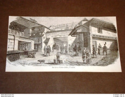 Gravure Année 1858 Canton, Rue De La Vieille - Chine - Antes 1900