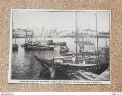 Concarneau 1912 La Fuga Delle Sardine Barche All'ancora E Reti Inoperose Francia - Andere & Zonder Classificatie