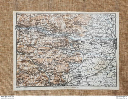 Carta O Cartina Del 1923 Torino Rivoli Pinerolo Susa Pianezza Piemonte T.C.I. - Carte Geographique