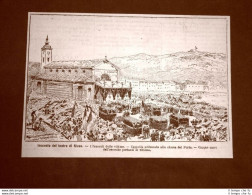 L'incendio Del Teatro Di Nizza Nel 1881 Funerali Vittime Porto Carri Esercito - Ante 1900