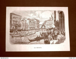 Moda E Costume In Venezia Nel 1866 La Regata - Vor 1900
