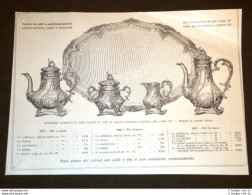 Moda E Costume Catalogo D'Epoca Servizio Da Caffè E Thè E Servizio Stile Impero - Other & Unclassified