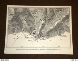 Cartina Di Amalfi E Atrani - Other & Unclassified