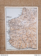 Carta O Cartina Del 1928 Reggio Di Calabria Scilla Catona Bova Sinopoli T.C.I. - Cartes Géographiques