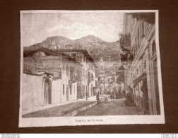Rara Veduta Di Cavour Nel 1890 Torino Piemonte - Vor 1900
