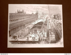Esposizione Universale Di Filadelfia Nel 1876 Stazione Trasporto Merci Straniere - Avant 1900