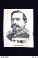 Il Generale Francese Charles Denis Bourbaki Incisione Del 1870 - Before 1900