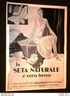 Pubblicità D'Epoca Per Collezionisti Seta Naturale Vero Lusso - Andere & Zonder Classificatie