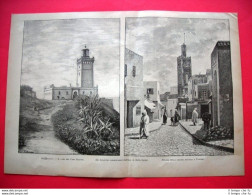 Nel 1885 Marocco - Il Faro Del Capo Spartel E Strada Della Grande Moschea - Avant 1900