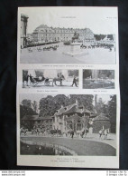 Alfonso XIII Di Spagna A Marbre+Alfonso XIII Di Spagna A Auteuil Stampa Del 1905 - Sonstige & Ohne Zuordnung