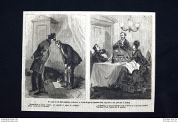 Il Ritorno Di Rocambole,pubblicato Appendici Del Secolo #9 Incisione Del 1876 - Vor 1900