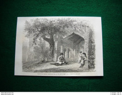 Gravure Année 1860 Porte D'une Maison Lesghienne - Ante 1900