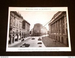 Milano Nel 1931 Piazzale Crispi Palazzo Della Banca Popolare Corso Del Littorio - Autres & Non Classés