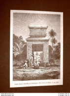 Nell'Isola Di Giava Nel 1866 Porta Della Moschea Di Soerabaija Indonesia - Antes 1900