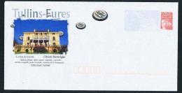 Enveloppe Illustrée  22 X 11 Isère TULLINS-FURES L'Hôtel De Ville (1) Ancien Châteaux Des Chartreux Et De Michel Perret - Tullins