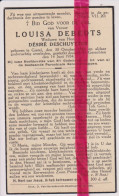 Devotie Doodsprentje Overlijden - Louisa Debedts Wed Désiré Deschuytter - Gistel 1846 - 1934 - Obituary Notices