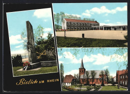 AK Bislich Am Rhein, Denkmal, Kirche, Parkplatz  - Other & Unclassified