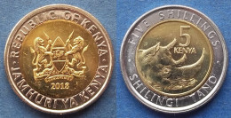 KENYA - 5 Shillings 2018 "Black Rhinoceros" KM# 46 Republic (1964) - Edelweiss Coins - Kenya