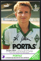AK Fussballspieler Norbert Meier, SV Werder Bremen  - Soccer