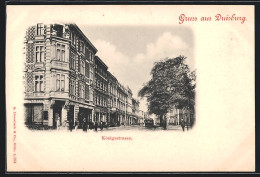 AK Duisburg, Partie An Der Königstrasse Mit Strassenbahn  - Duisburg