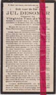 Devotie Doodsprentje Overlijden - Jul Desomer Echtg Virginie Van De Walle - Leisele 1858 - Beveren IJzer 1933 - Obituary Notices