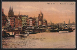 AK Köln A. Rhein, Flusspartie Am Leystapel Im Sonnenuntergang  - Köln