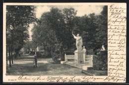 AK Berlin-Tiergarten, Partie Mit Flaneuren An Der Siegesallee  - Dierentuin