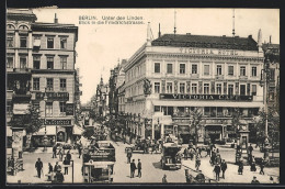 AK Berlin, Victoria Hotel, Unter Den Linden, Blick In Die Friedrichstrasse  - Mitte