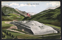 AK Airolo, Blick Auf Den Fort Airolo  - Airolo