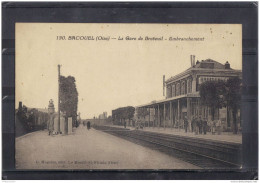 6003.   BACOUEL. .  LA GARE DE BRETEUIL.  EMBRANCHEMENT . 2 SCANS. RECTO VERSO  ANIMEE. EDIT. MAGNIEZ - Sonstige & Ohne Zuordnung