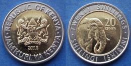 KENYA - 20 Shillings 2018 "African Bush Elephant" KM# 48 Republic (1964) - Edelweiss Coins - Kenya