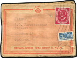 Bundesrepublik Deutschland, 1952, 130 EF, Brief - Other & Unclassified