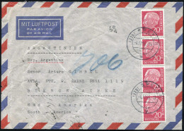 Bundesrepublik Deutschland, 1955, 260 (2), 185 (4), Brief - Altri & Non Classificati