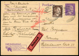 Berliner Postgeschichte, 1943, P 312/02 + 787, Brief - Cartas & Documentos