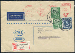 Bundesrepublik Deutschland, 1954, 132, 183(2) + AFS, Brief - Sonstige & Ohne Zuordnung