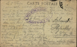 C P  Cachet " SERVICE MILITAIRE Des CHEMINS DE FER Gare De TOULON - Lettres & Documents