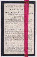 Devotie Doodsprentje Overlijden - Maria Stragier Echtg Alfons Comptdaer - Moorslede 1880 - Hooglede 1912 - Obituary Notices