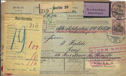 ALLEMAGNE Ca.1904: Bulletin D'Expédition CR De Berlin Pour Genève (Suisse) - Lettres & Documents