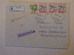 YUGOSLAVIA REGISTERED COVER TO GERMANY 1991 - Otros & Sin Clasificación