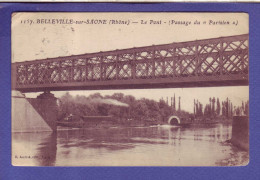 69 - BELLEVILLE Sur SAONE - LE PONT - PASSAGE Du PARISIEN - PENICHES -  - Belleville Sur Saone