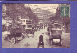 75 - PARIS  - BOULEVARD Des ITALIENS - ATTELAGE - AUTOMOBILE -  - District 02