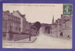 85 - FONTENAY Le COMTE - RUE De La RÉPUBLIQUE - VUE De La GARE -  - Fontenay Le Comte