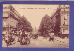 75 - PARIS 2 éme - BOULEVARD Des CAPUCINES - AUTOMOBILE - ATTELAGE -  - Arrondissement: 02