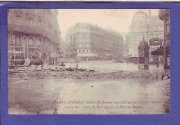 75 - INONDATION 1910 - PARIS 8éme - GARE SAINT LAZARE - RUE DE ROME -  - Überschwemmung 1910