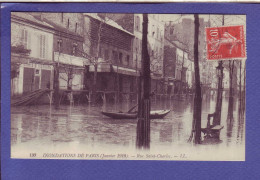 75 - INONDATION 1910 - PARIS 15éme - RUE SAINT CHARLES -  - Paris Flood, 1910