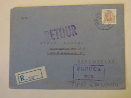 YUGOSLAVIA REGISTERED COVER TO GERMANY - Other & Unclassified