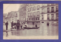 75 - INONDATION 1910 - PARIS 5éme - RAVITAILLEMENT QUAI MONTEBELLO - - Inondations De 1910