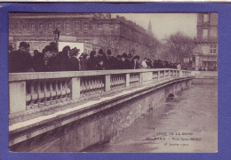 75 - INONDATION 1910 - PARIS 6éme - PONT SAINT MICHEL - ANIMÉE - - Überschwemmung 1910