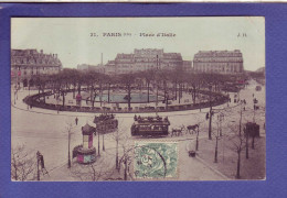 75 - PARIS 12éme - PLACE D'ITALIE - ATTELAGE - ANIMÉE - COLORISÉE - - Paris (12)