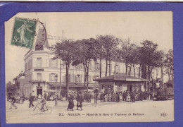 77 - MELUN - HOTEL De La GARE - TRAMWAYS De BARBIZON - ANIMEE -  - Melun